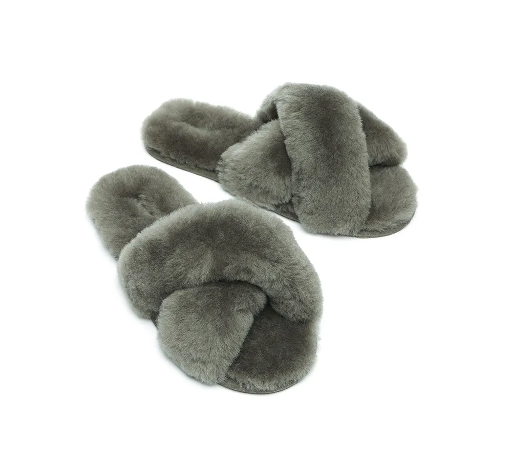 AUSTRALIAN SHEPHERD® UGG Women Crossover Fluffy Slides Linty Limited Edition