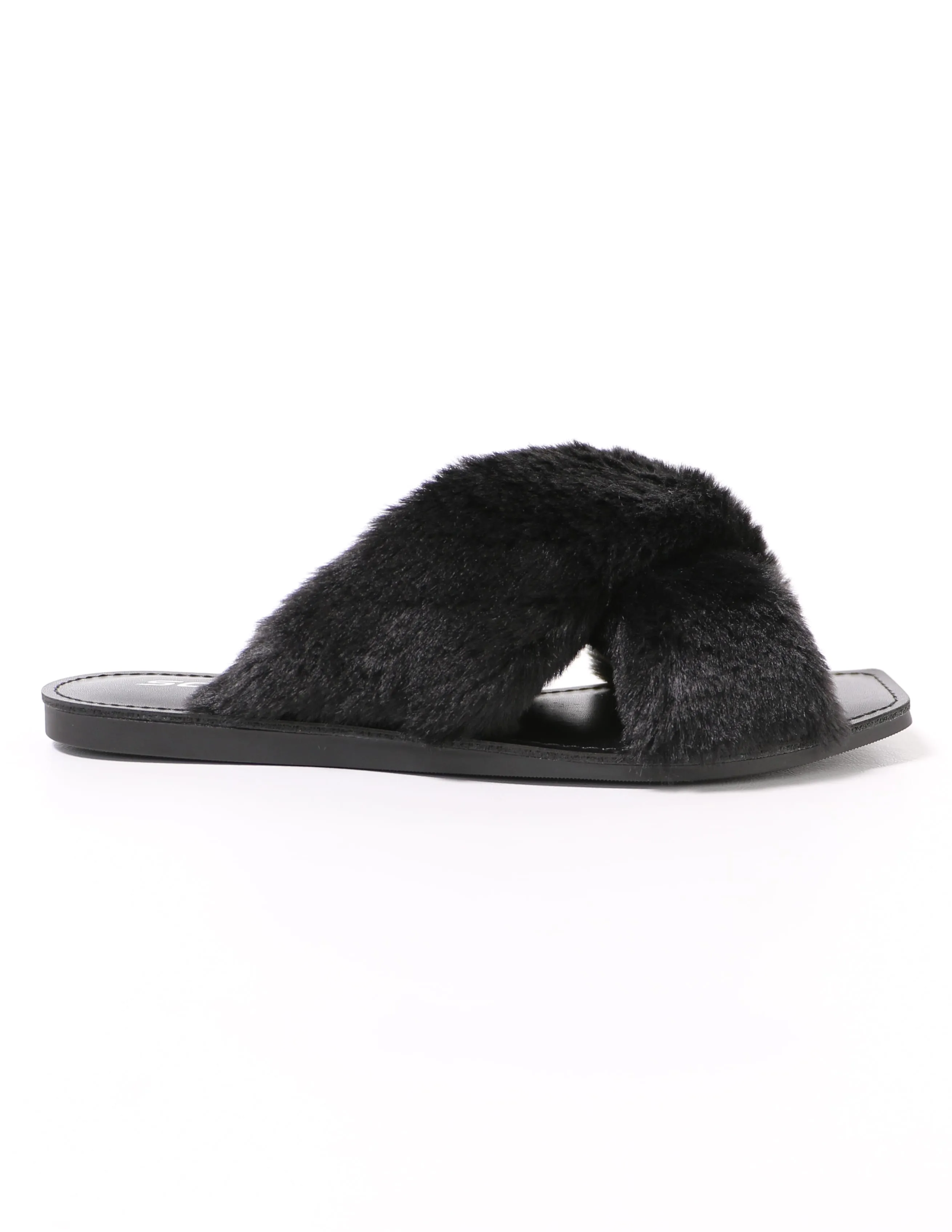 FUZZY BUSINESS SLIDE - Black