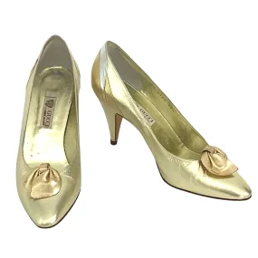 Gucci Metallic Gold Heels